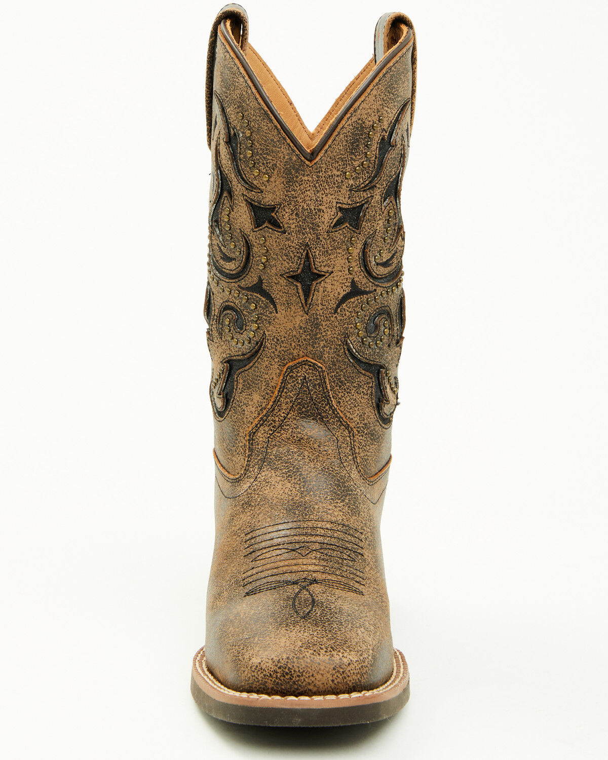 Image #4 - Shyanne Women's Gia Short Western Boots - Broad Square Toe, Brown, hi-res