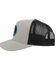 HOOey Men's Rose Gray Hog Patch Mesh Ball Cap , Grey, hi-res