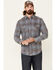 Wrangler Retro Men's Premium Check Plaid Button Down Western Shirt , Blue, hi-res