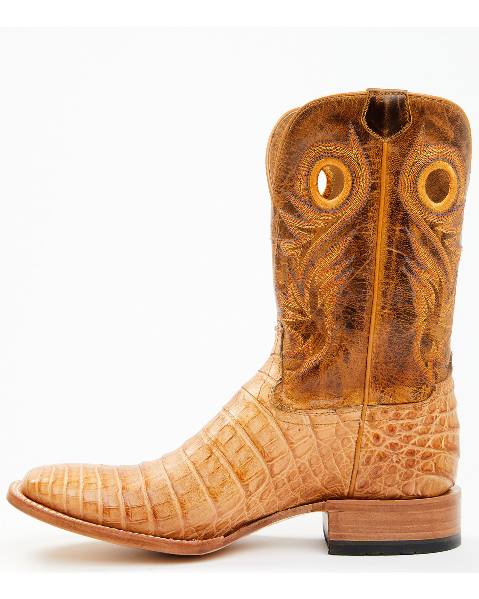 Image #3 - Cody James Men's Exotic Caiman Belly Western Boots - Broad Square Toe, Tan, hi-res