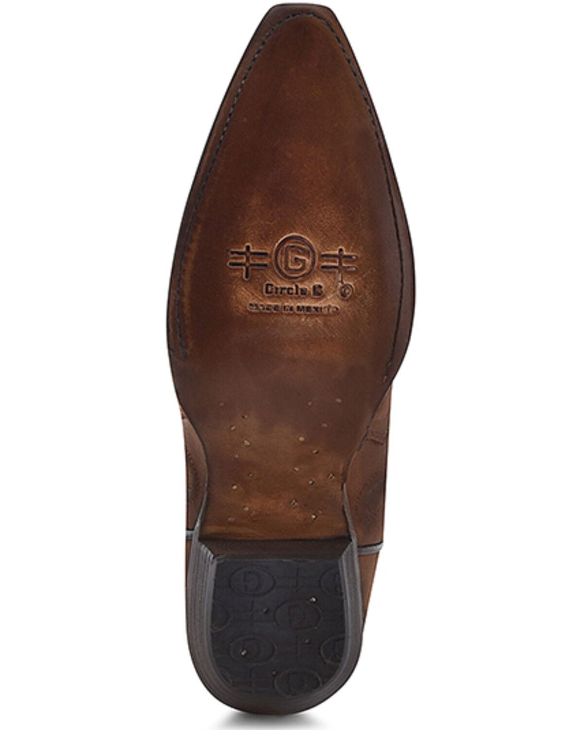 Image #5 - Circle G Women's Exotic Python Studded Western Boots - Snip Toe, Brown, hi-res