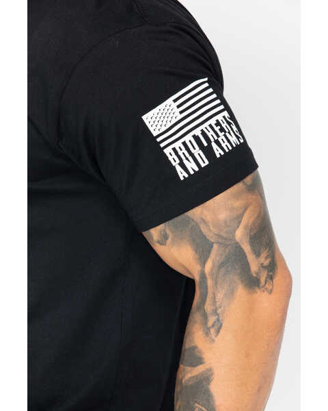 Image #5 - Brothers & Arms Men's Thin Blue Line Short Sleeve Graphic T-Shirt, Black, hi-res