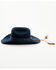 Image #3 - Shyanne Women's Southwestern Print Band Feathered Felt Cowboy Hat, Navy, hi-res