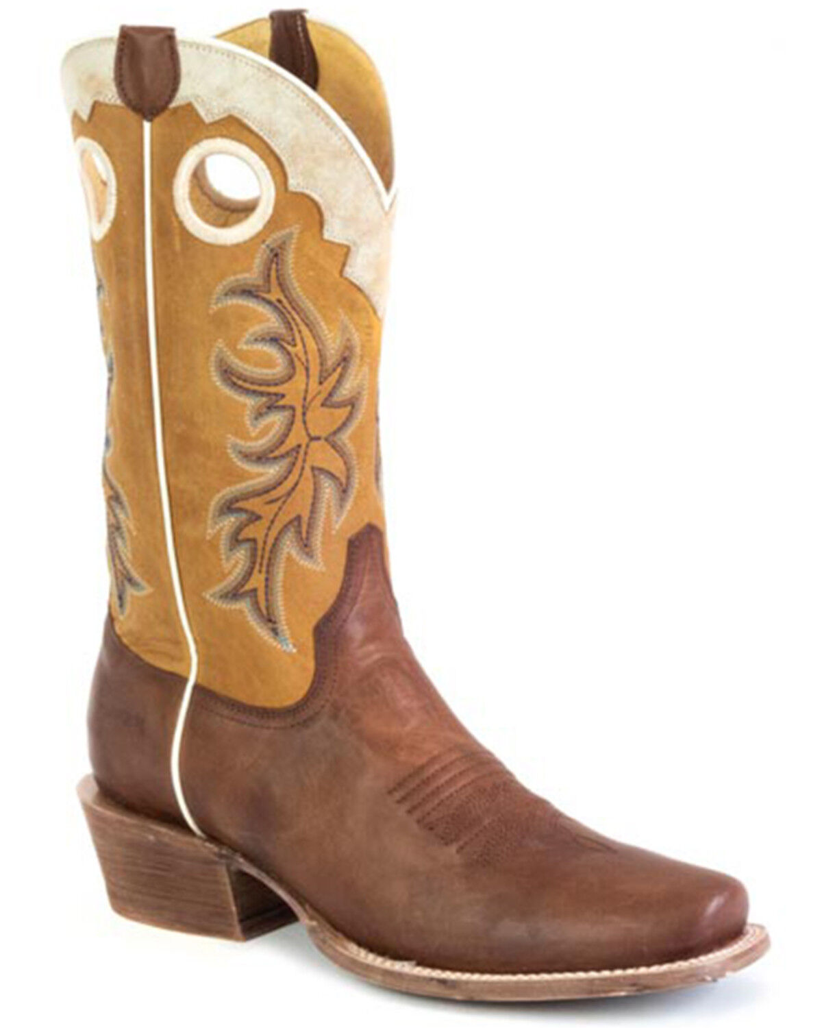 Image #1 - Roper Men's Ride Em' Cowboy Western Boots - Square Toe, Brown, hi-res
