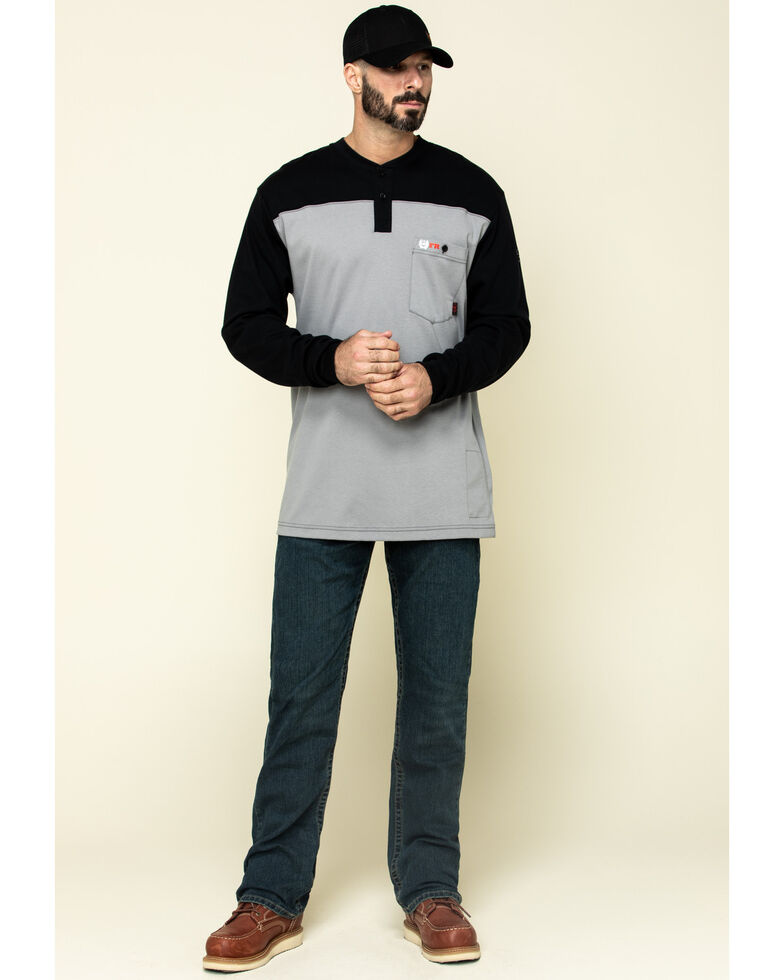 Cinch Men's FR Multi Solid Long Sleeve Work Shirt , Multi, hi-res