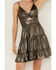 Image #3 - Angie Women's Knot Front Mini Dress, Black, hi-res