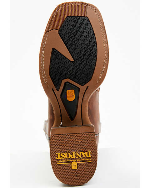 Image #13 - Dan Post Men's Embroidered Western Performance Boots - Broad Square Toe , Medium Brown, hi-res