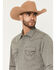 Image #2 - Wrangler Retro Men's Solid Long Sleeve Snap Western Shirt, Brown, hi-res