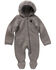 Carhartt Infant Boys' Hooded Zip-Front Quilted Footed Coverall, Dark Grey, hi-res