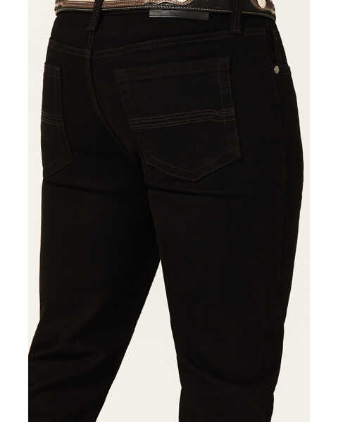 Cody James Men's Night Rider Black Wash Stretch Slim Bootcut Jeans , Black, hi-res