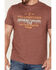 Wrangler Men's Heathered Yellowstone Dutton Ranch Graphic T-Shirt , Burgundy, hi-res