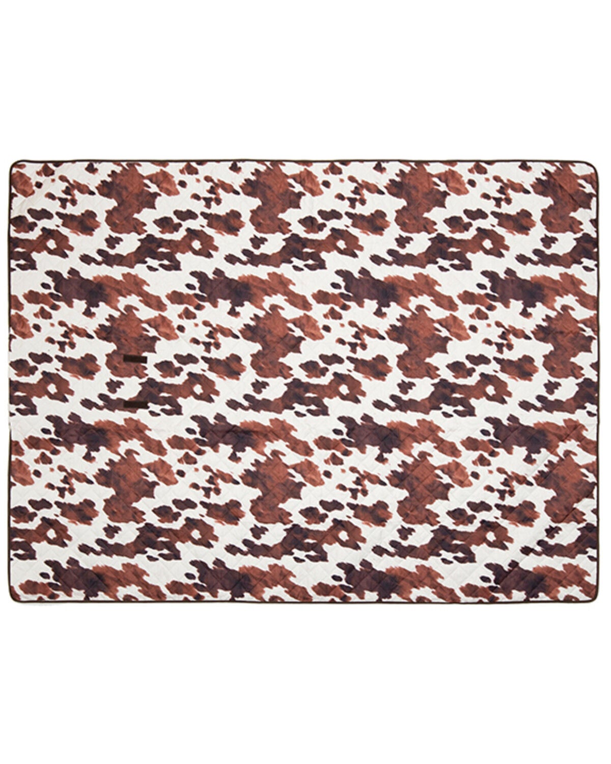 Image #1 - Carstens Home Cow Print Picnic Blanket, Brown, hi-res