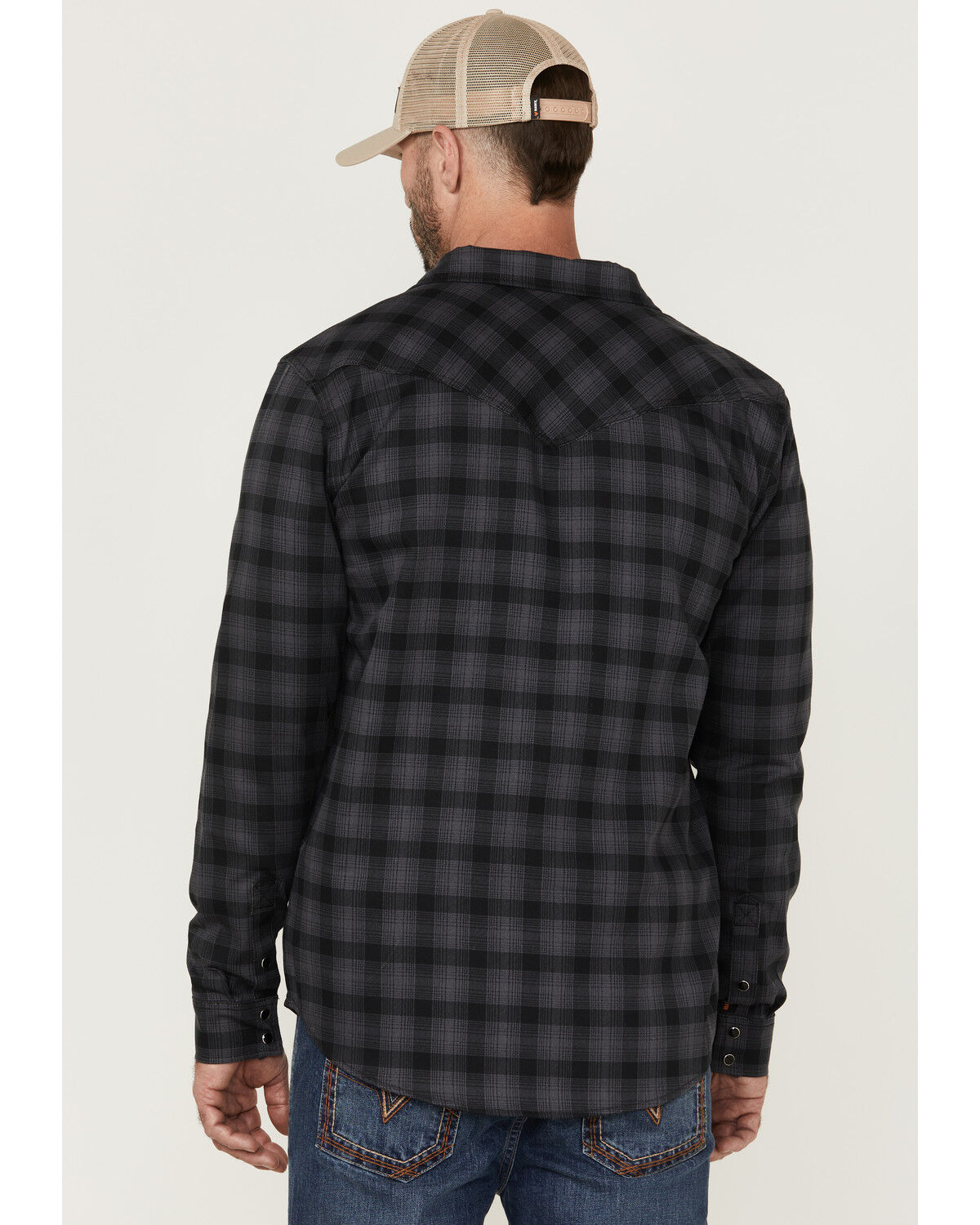 Image #4 - Cody James Men's FR Tartan Plaid Print Long Sleeve Snap Work Shirt , , hi-res