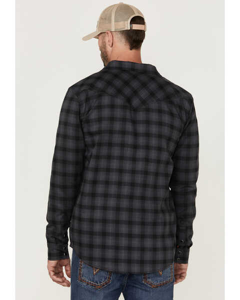 Image #4 - Cody James Men's FR Tartan Plaid Print Long Sleeve Snap Work Shirt , Black, hi-res