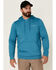 Image #1 - Columbia Men's Teal Basic Logo Graphic Hooded Sweatshirt , , hi-res