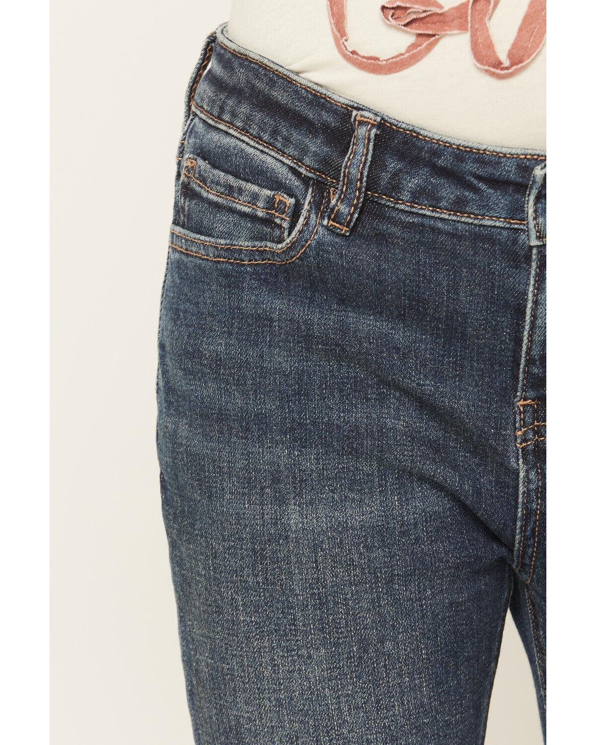 Image #4 - Shyanne Girls' Scout Dark Wash Embroidered Bootcut Stretch Denim Jeans, Dark Wash, hi-res