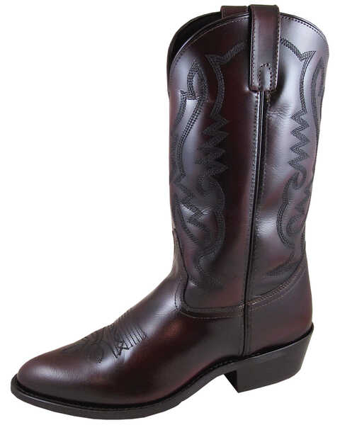 Image #1 - Smoky Mountain Men's Denver Cherry Western Boots - Medium Toe, Black Cherry, hi-res