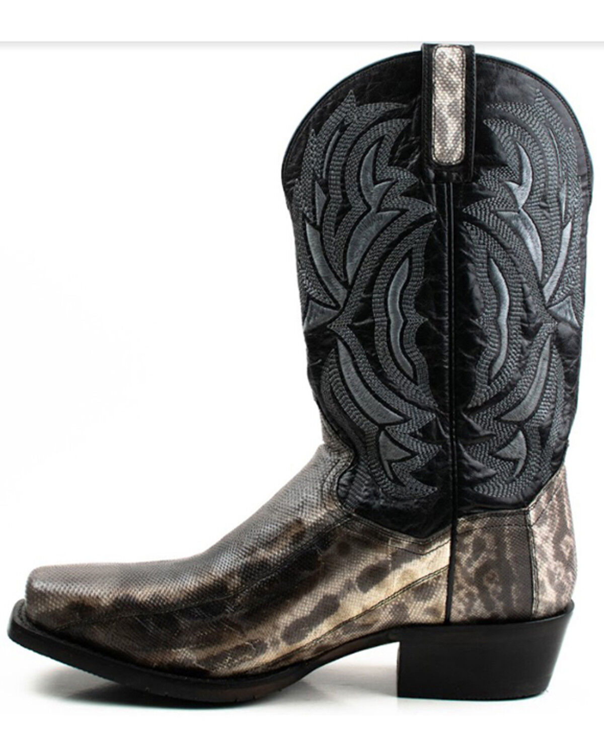 Image #3 - Dan Post Men's Karung Snake Exotic Western Boots - Square Toe, Black, hi-res