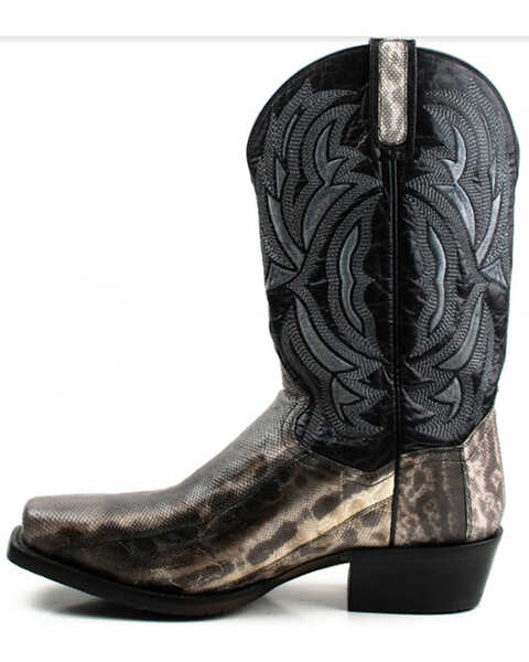 Dan Post Men's Karung Snake Exotic Western Boots - Square Toe , Black, hi-res
