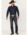 Rock & Roll Denim Men's Revolver Dark Wash Stretch Slim Straight Jeans , Dark Wash, hi-res