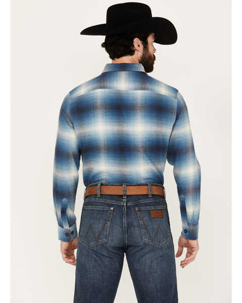 Image #4 - Pendleton Men's Burnside Plaid Long Sleeve Button-Down Flannel Shirt, Royal Blue, hi-res