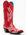 Image #1 - Planet Cowboy Women's Candy Cane Western Boots - Snip Toe, Red, hi-res