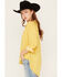 Image #2 - Velvet Heart Women's Washed Out Button Front Shirt, Mustard, hi-res