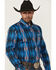 Image #2 - RANK 45&reg; Men's Wooden Southwestern Striped Print Long Sleeve Button-Down Stretch Western Shirt, Blue, hi-res