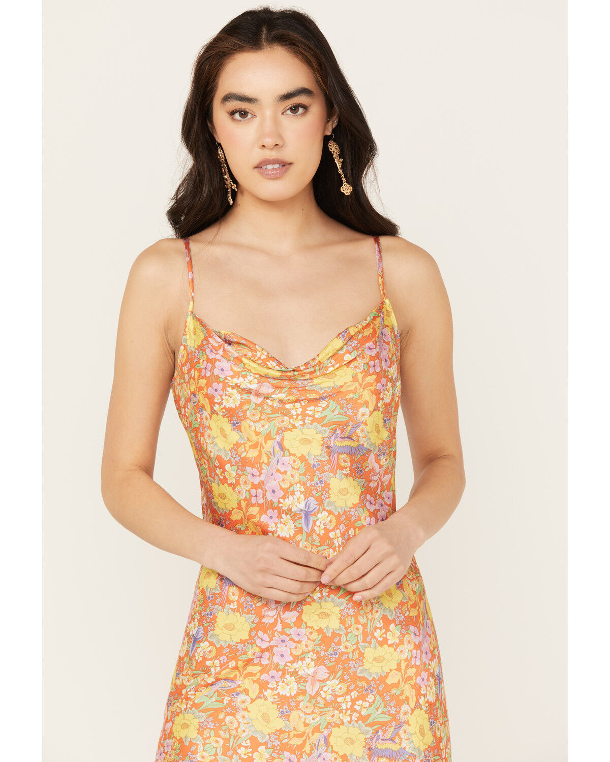 Image #2 - Spell Women's Last Drink Bias Strappy Midi Dress, Multi, hi-res