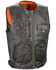 Image #1 - Milwaukee Leather Men's Zipper Front Super Utility Multi Pocket Vest, Black, hi-res