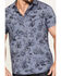 Image #3 - Pendleton Men's Laramie Cowboy Print Short Sleeve Snap Western Shirt, Blue, hi-res
