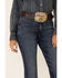 Image #2 - Wrangler Retro Women's Sara Dark Wash High Rise Bootcut Jeans, Blue, hi-res