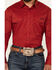 Image #3 - RANK 45® Men's Ruffalo Solid Long Sleeve Pearl Snap Performance Western Shirt, Red, hi-res