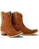 Image #1 - Lane Women's Emma Jane Suede Western Booties - Snip Toe, Brown, hi-res