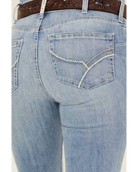 Ariat Women's R.E.A.L Brianna Light Wash High Rise Bootcut Oklahoma Jeans, Light Wash, hi-res