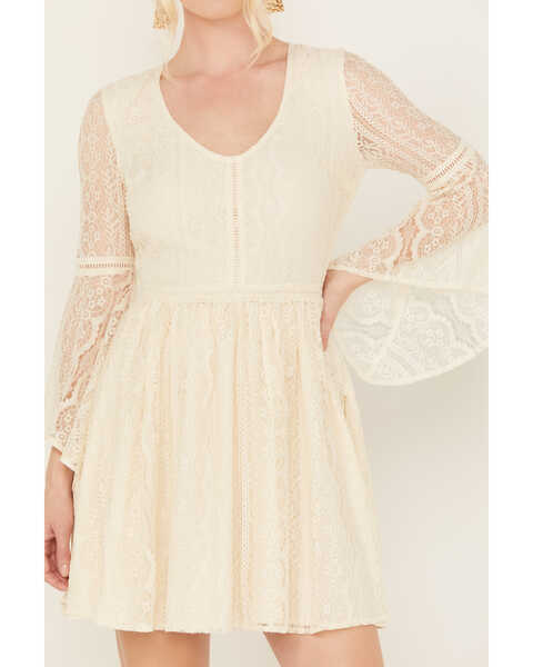 Image #3 - Shyanne Women's Lace Dress, Cream, hi-res