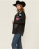 Image #2 - Blue B Women's Dark Wash Western Patchwork Snap Shacket, Charcoal, hi-res