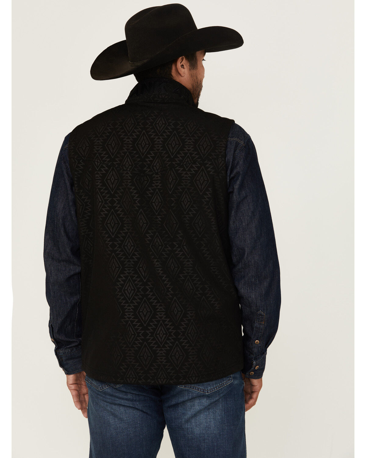 Image #4 - RANK 45® Men's Spear Head Tonal Softshell Vest, Black, hi-res