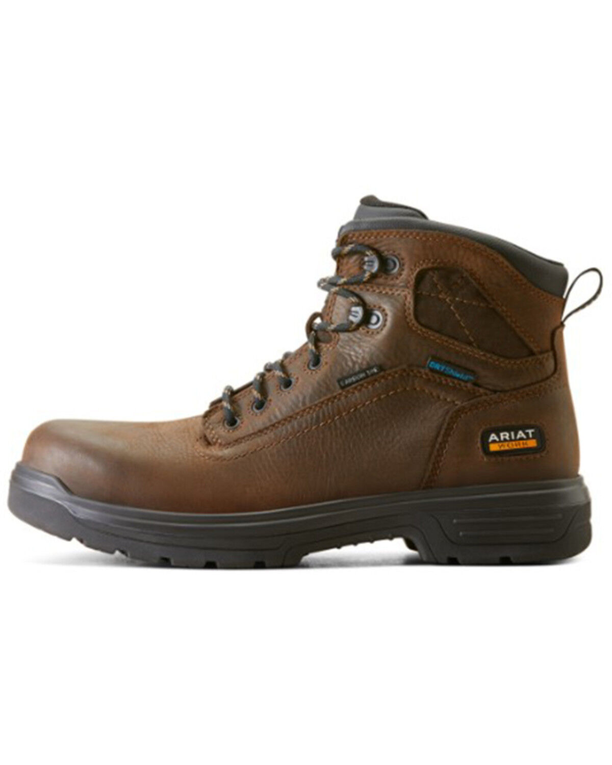 Image #2 - Ariat Men's Turbo Outlaw 6" Lace-Up Waterproof Work Boots - Composite Toe, Brown, hi-res