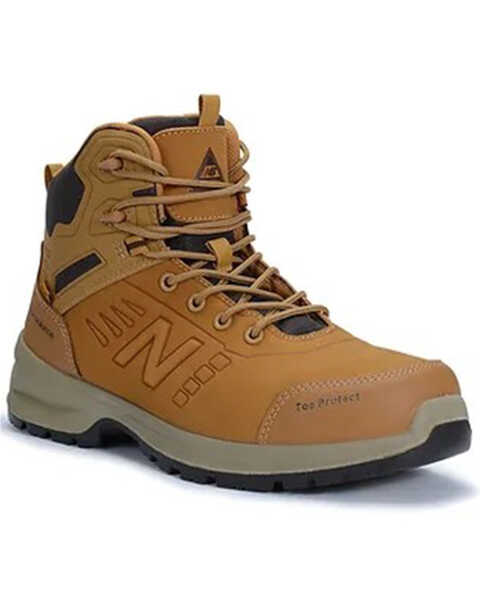 Image #1 - New Balance Men's Calibre Lace-Up Work Boots - Composite Toe, Wheat, hi-res