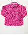 Image #1 - Cowgirl Hardware Toddler Girls' Bandana Print Long Sleeve Snap Stretch Western Shirt, Pink, hi-res