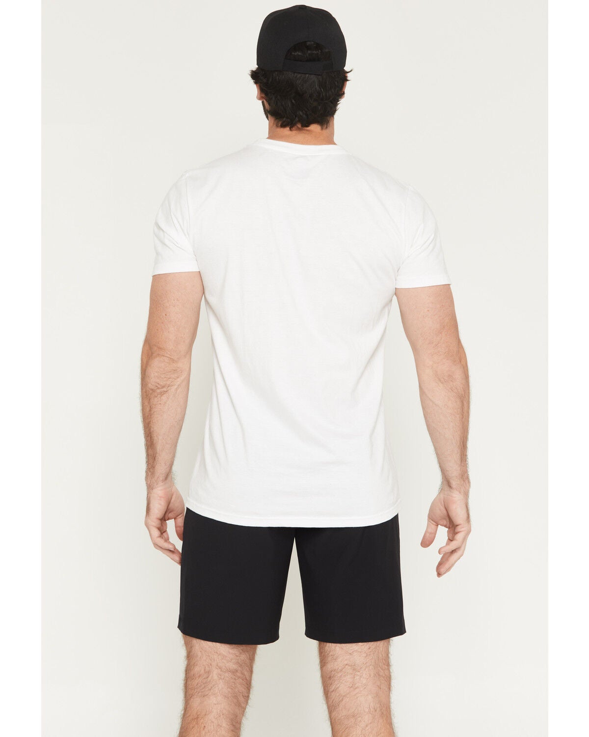 Image #3 - Rock & Roll Denim Men's 8" Solid Stretch Chino Shorts, Black, hi-res