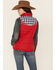 Cruel Girl Women's Red Embroidered Quilted Poly Puffer Vest , Red, hi-res