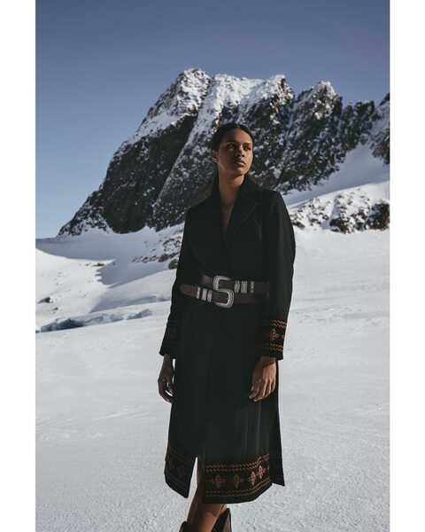 Image #1 - Shyanne Women's Southwestern Embroidered Coat, Black, hi-res