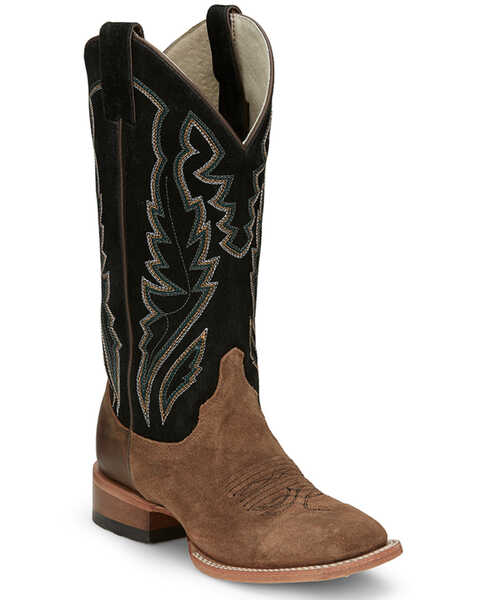 Justin Women's Palisade Western Boots - Broad Square Toe , Brown, hi-res