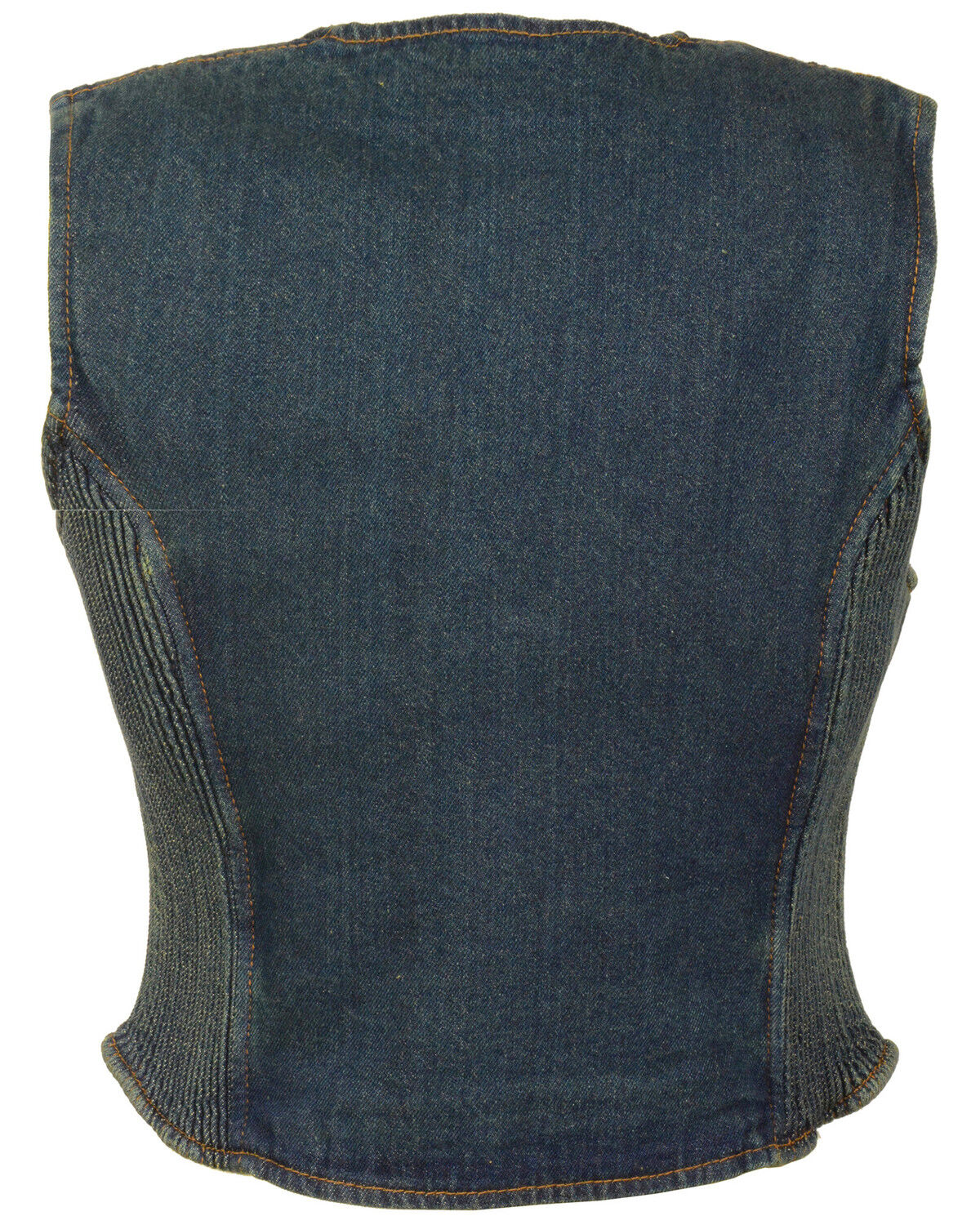 Image #2 - Milwaukee Leather Women's Side Stretch Zipper Front Denim Vest - 5X, Blue, hi-res