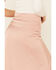 HYFVE Women's Matte Satin Midi Skirt, Rose, hi-res