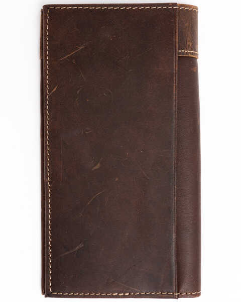 Image #2 - Cody James Men's Rodeo Stitched Leather Wallet , Brown, hi-res