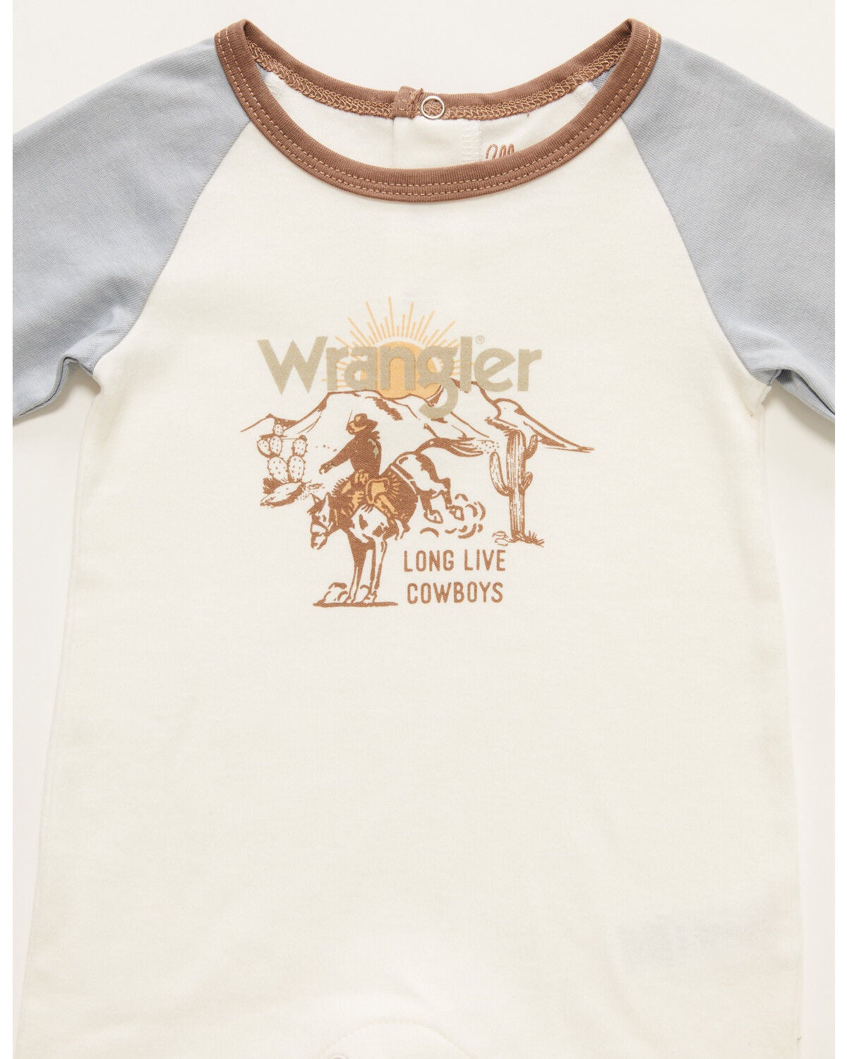 Image #2 - Wrangler Infant Boys' Cowboy Short Sleeve Onesie, White, hi-res