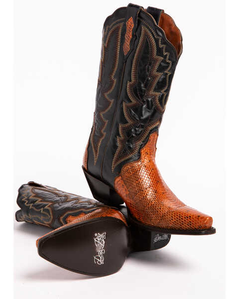 Dan Post Women's Cognac Water Snake Triad Cowgirl Boots - Snip Toe, , hi-res
